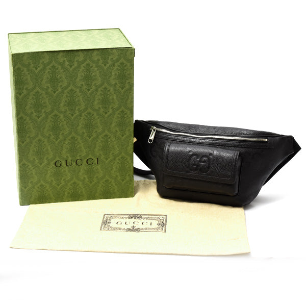 Gucci Men's Leather Jumbo GG Belt Bag 645093