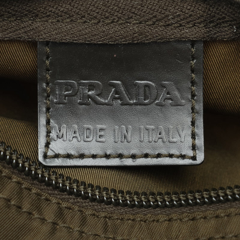 Prada Nylon Triangle Logo Plate Pouch in Very Good Condition