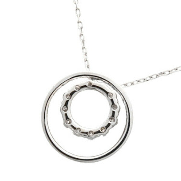 Vendome Aoyama Diamond Circle Necklace K18WG