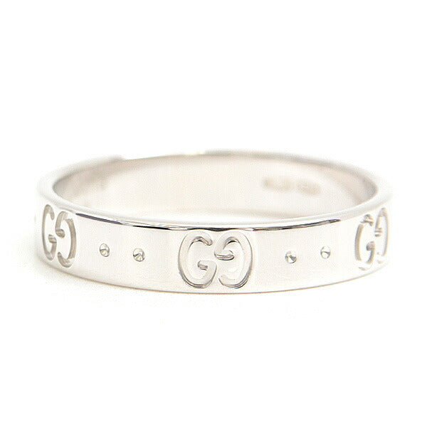 Gucci White Gold Icon Ring 18