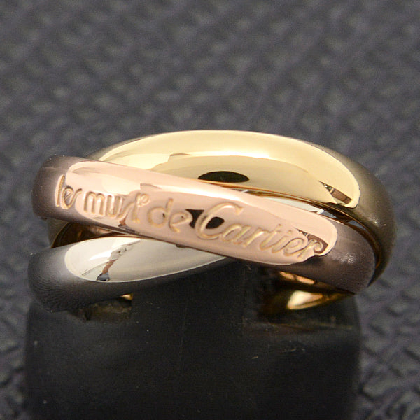 Cartier Trinity Ring 750YG WG PG Gold in Great Condition