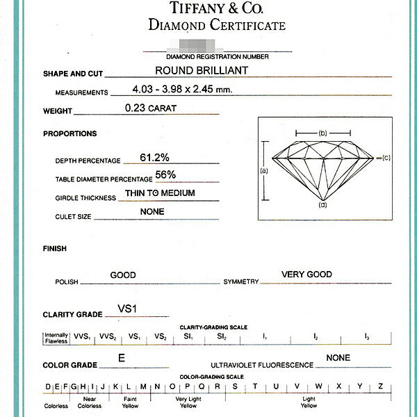 Tiffany & Co Platinum Diamond Solitaire Ring