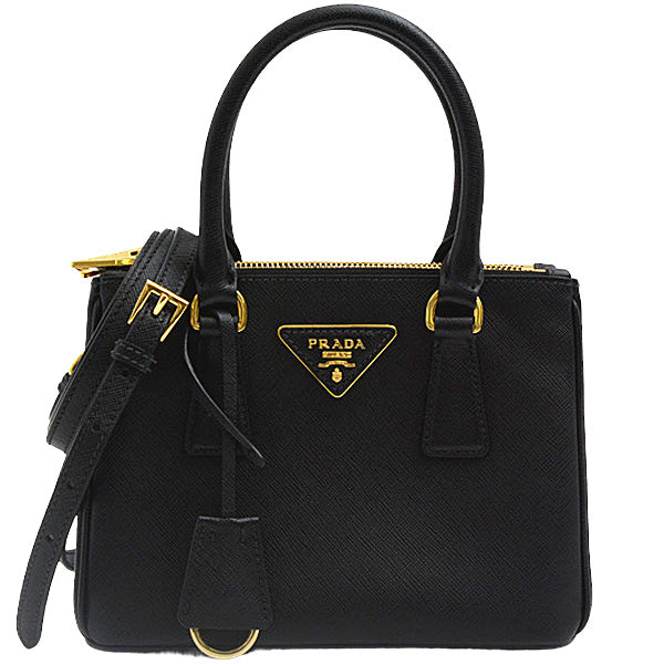 Prada Saffiano Leather Galleria Mini 2WAY Shoulder Bag 1BA906 in Great Condition