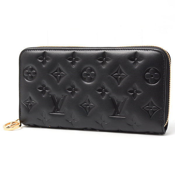 Louis Vuitton Zippy Wallet Embossed Lambskin Black M81510