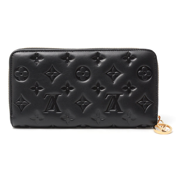 Louis Vuitton Zippy Wallet Embossed Lambskin Black M81510