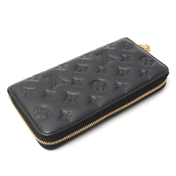 Louis Vuitton Zippy Wallet Embossed Lambskin Black M81510