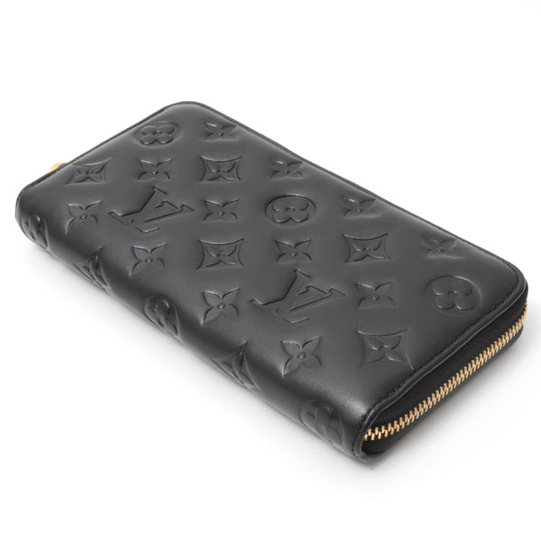 Louis Vuitton Zippy Wallet Embossed Lambskin Black M81510