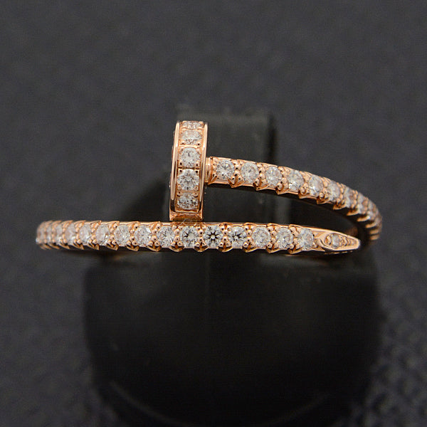 Cartier Diamond Ring Pink Gold in Great Condition