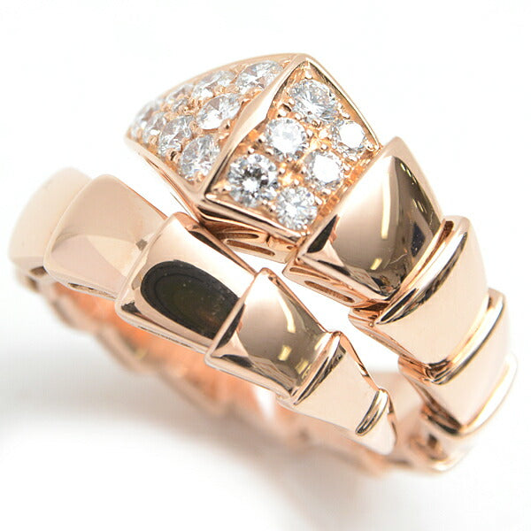 Bvlgari Serpenti Viper Diamond Ring Pink Gold