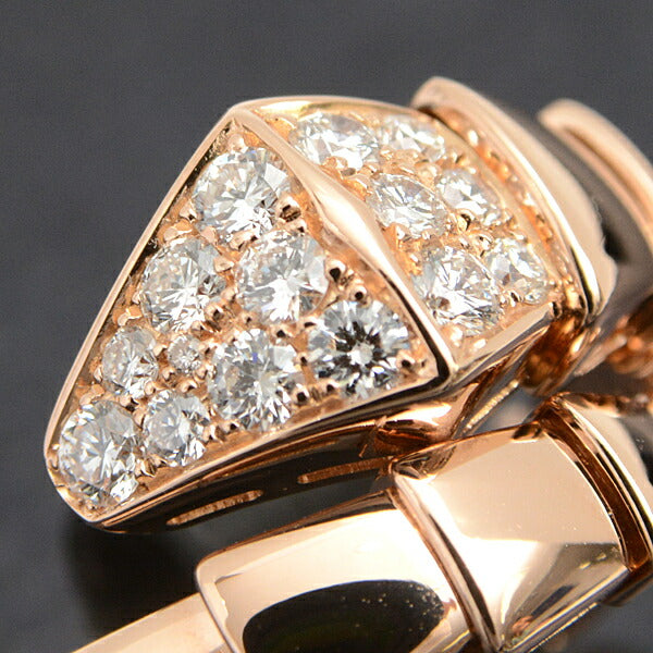 Bvlgari Serpenti Viper Diamond Ring Pink Gold in Great Condition