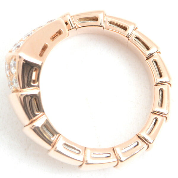 Bvlgari Serpenti Viper Diamond Ring Pink Gold in Great Condition