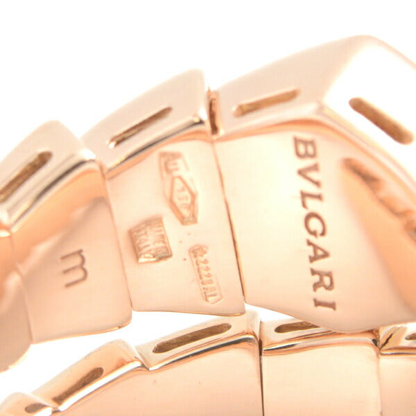 Bvlgari Serpenti Viper Diamond Ring Pink Gold in Great Condition