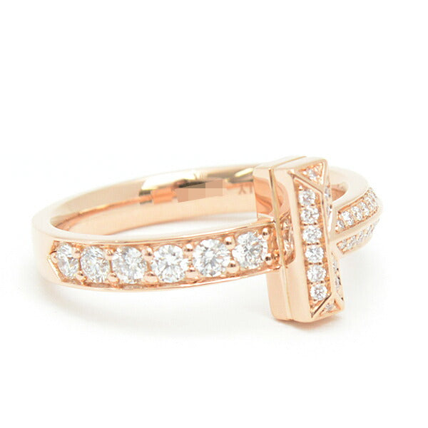 Tiffany T One Diamond Ring 11 Pink Gold in Great Condition