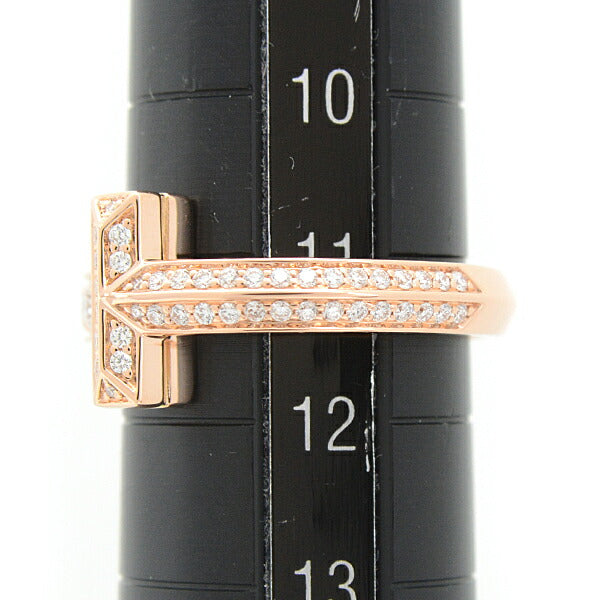 Tiffany T One Diamond Ring 11 Pink Gold in Great Condition