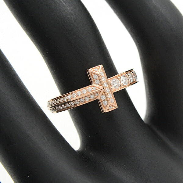 Tiffany T One Diamond Ring 11 Pink Gold in Great Condition