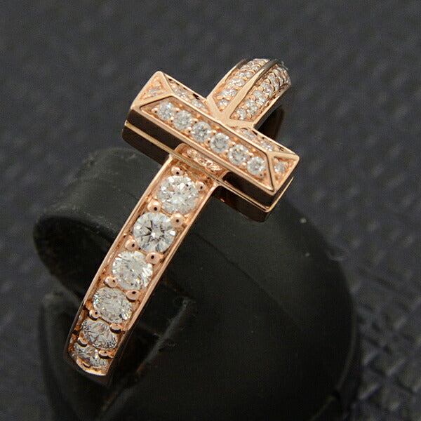 Tiffany T One Diamond Ring 11 Pink Gold in Great Condition