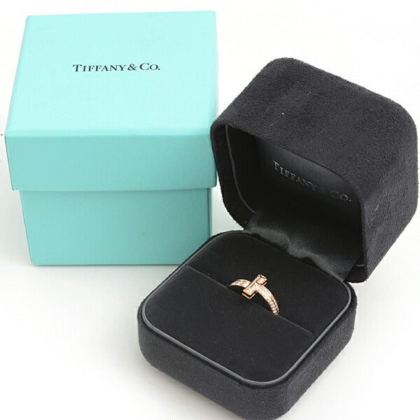 Tiffany T One Diamond Ring 11 Pink Gold in Great Condition