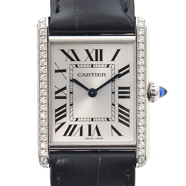 Cartier Tank Must LM Quartz Watch Diamond Bezel in Great Condition