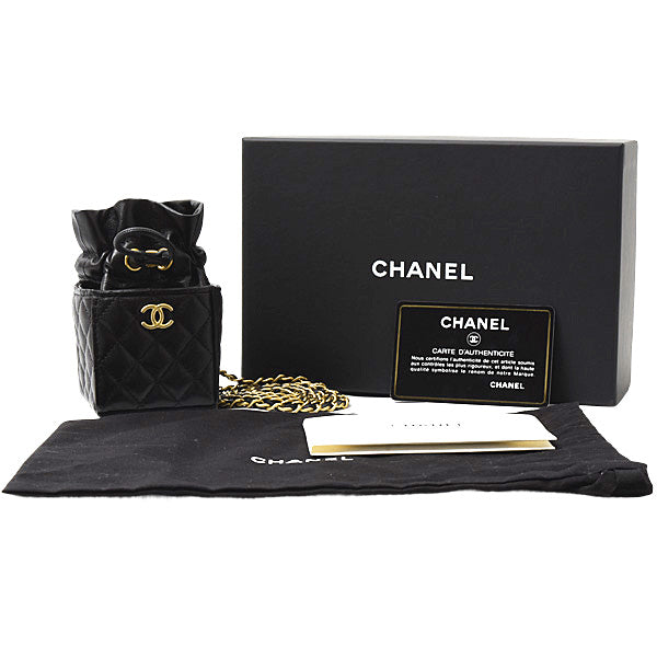 Chanel Lambskin Matelasse Mini Chain Shoulder Bag