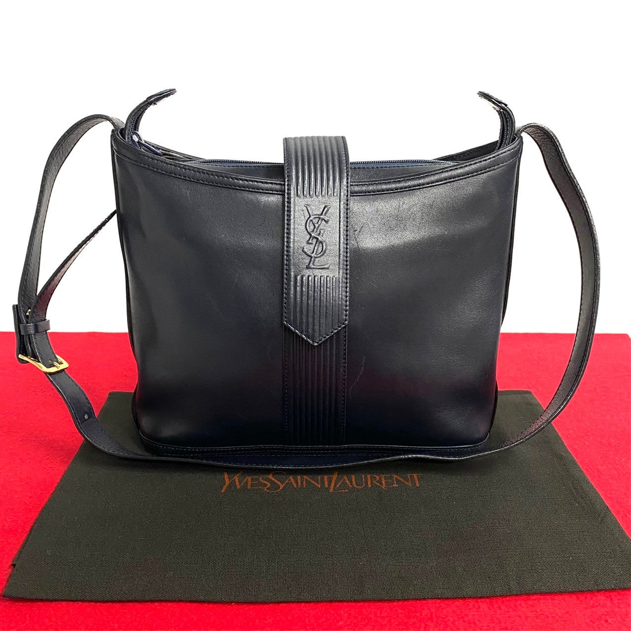 Leather Monogram Crossbody Bag