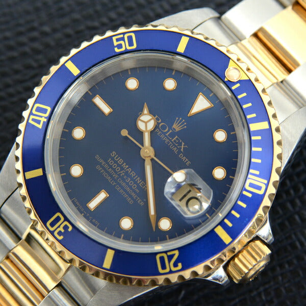 Rolex Submariner Blue Dial Automatic Watch 16613