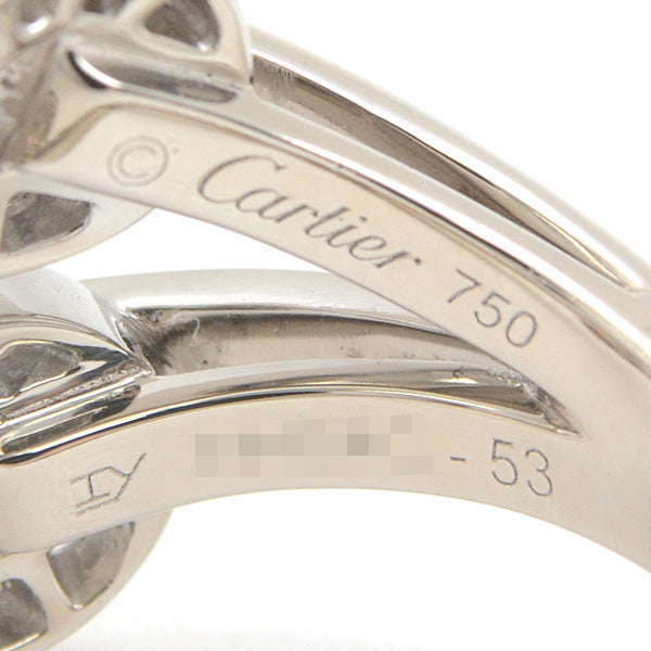 Cartier Diamond Ring White Gold 750WG in Great Condition