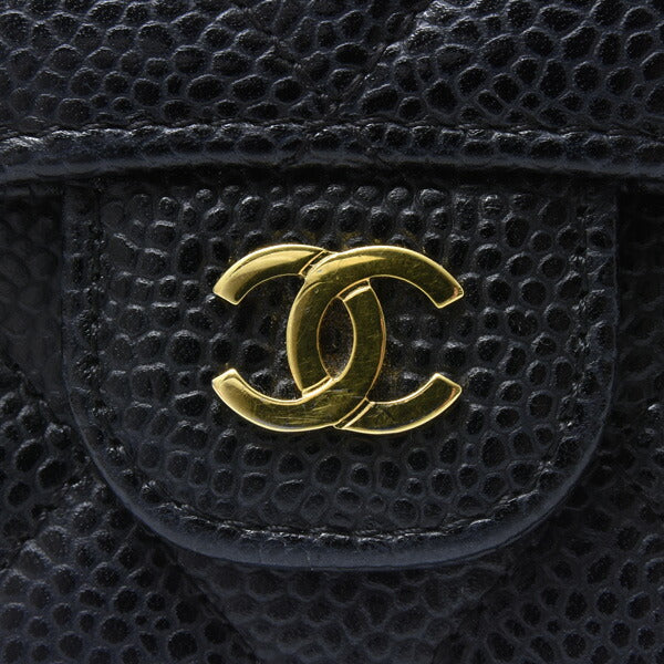 Chanel Caviar Long Flap Wallet Black