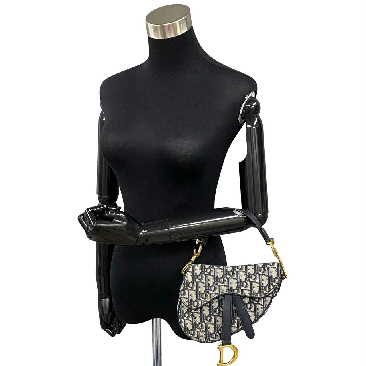 Dior Oblique Mini Saddle Bag  Canvas Handbag in Good condition