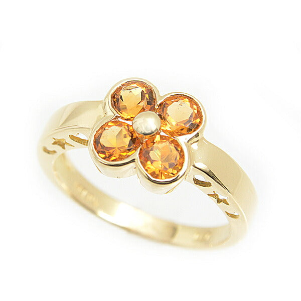 Ponte Vecchio Citrine Flower Ring K18YG