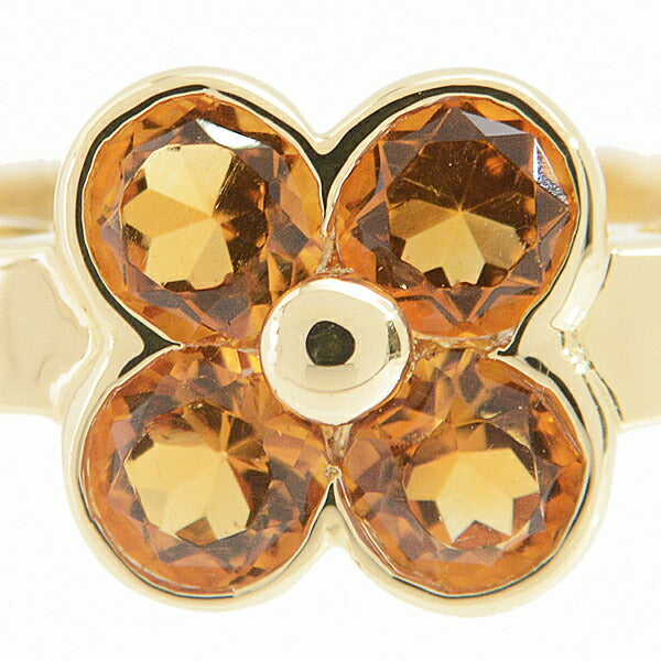 Ponte Vecchio Citrine Flower Ring K18YG