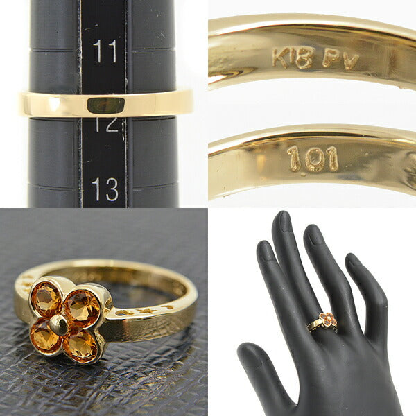 Ponte Vecchio Citrine Flower Ring K18YG