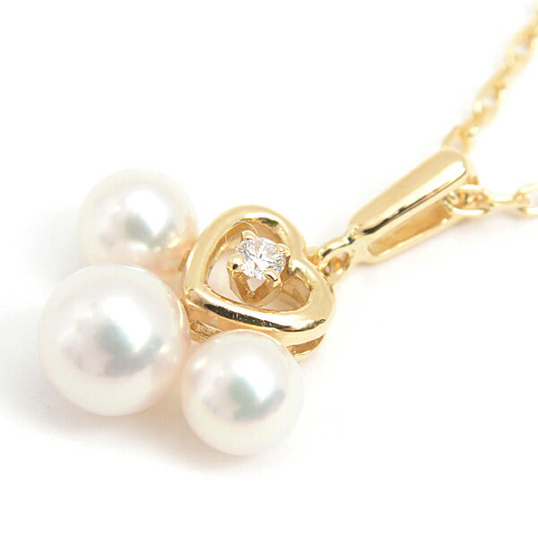 Mikimoto Pearl Necklace K18 Yellow Gold