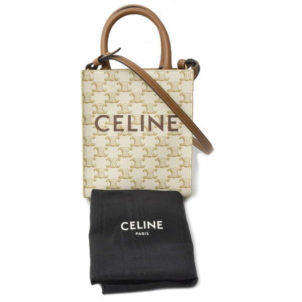 Celine Vertical Cabas Mini Shoulder Bag Ivory