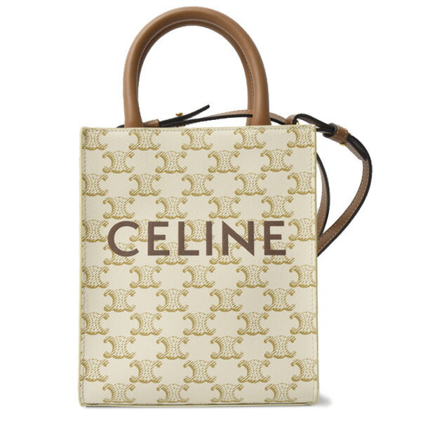 Celine Vertical Cabas Mini Shoulder Bag Ivory