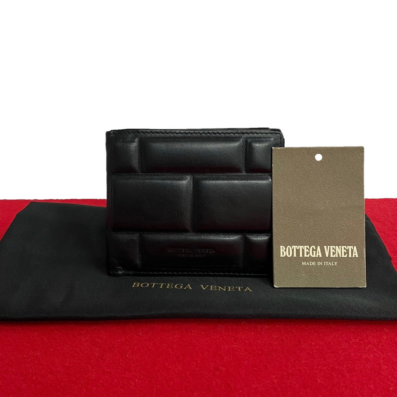 Bottega Veneta Padded Leather Bifold Wallet Leather Short Wallet 30922 in Good condition