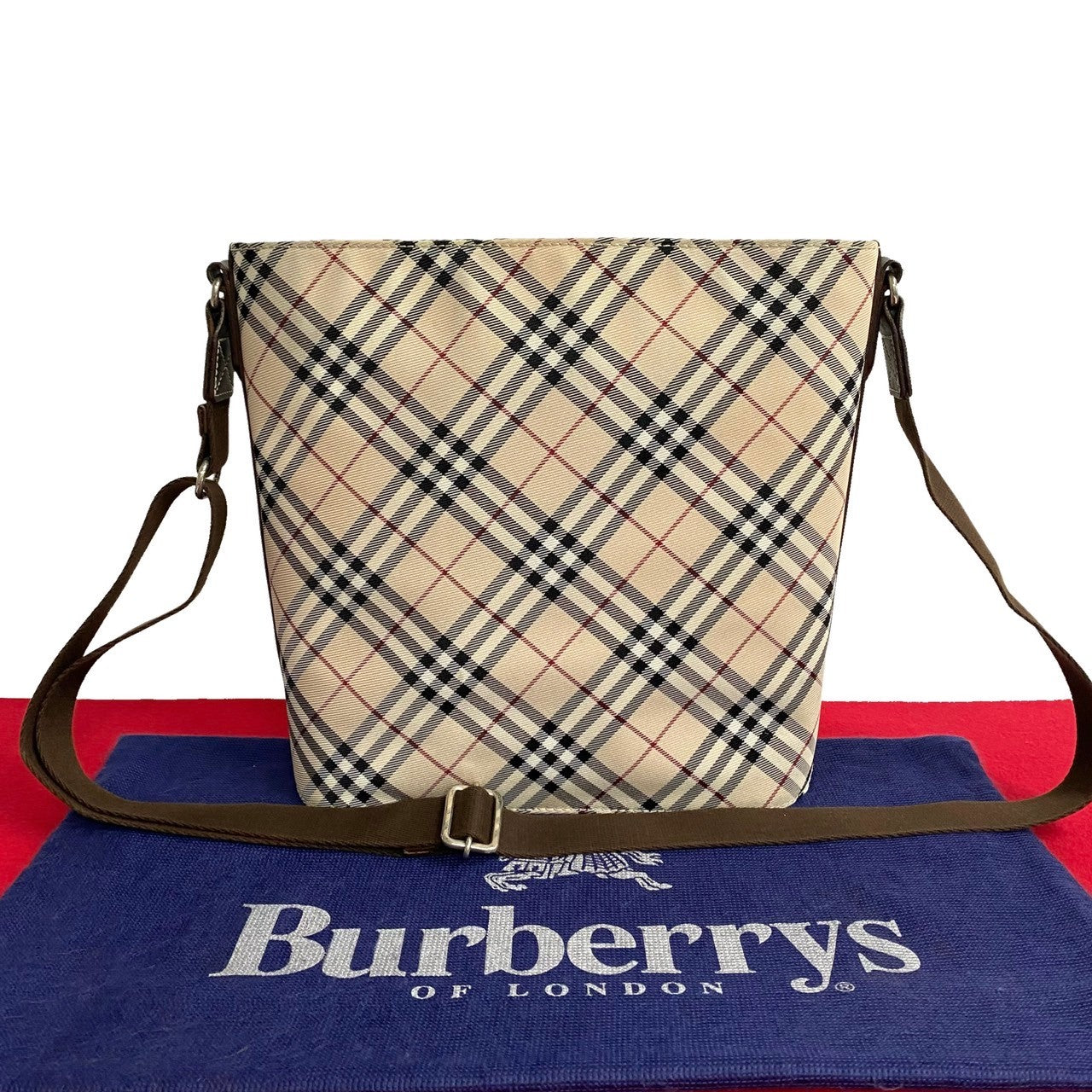 Burberry Nova Check Canvas Crossbody Bag Canvas Crossbody Bag in Good condition