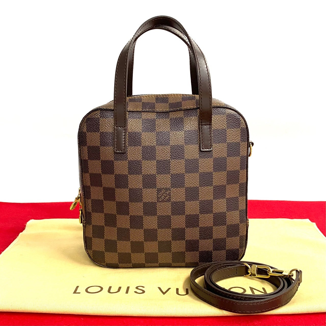 Louis Vuitton Spontini Canvas Handbag N48021 in Excellent condition