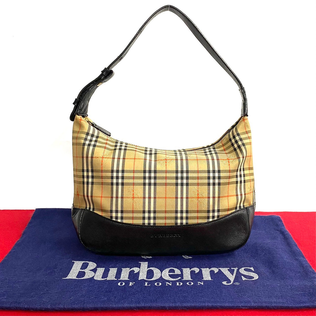 Burberry Haymarket Check Canvas Shoulder Bag Canvas Shoulder Bag in Very Good Condition