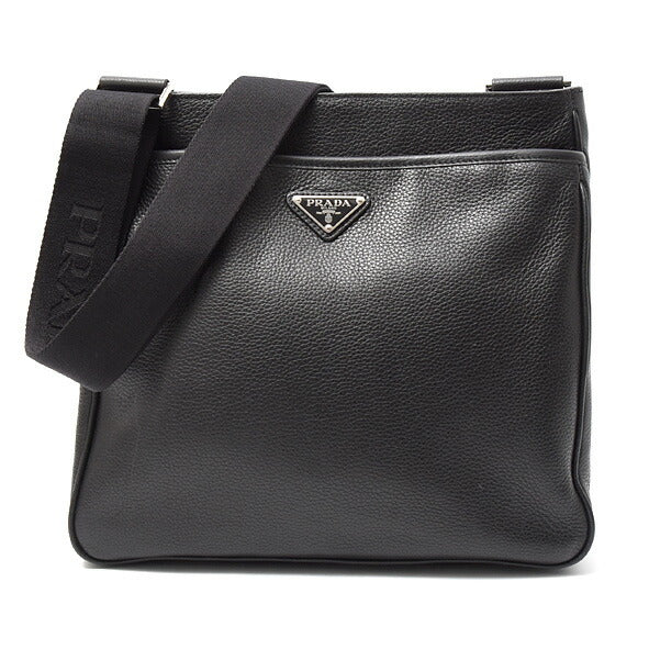 Prada Men's Black Leather Shoulder Bag