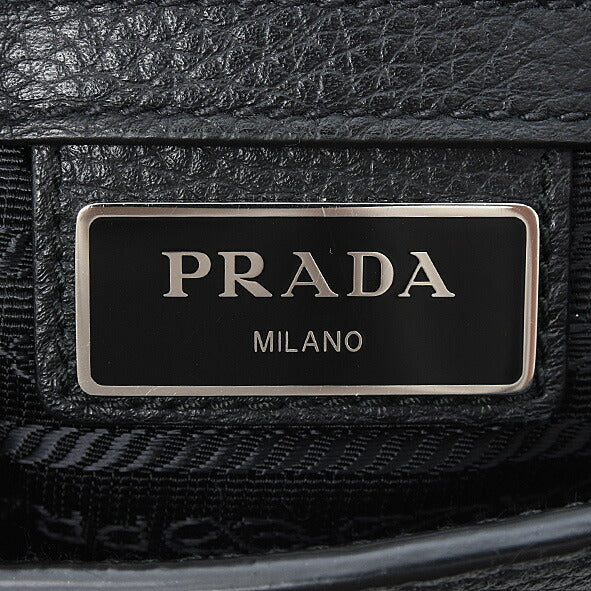 Prada Men's Black Leather Shoulder Bag