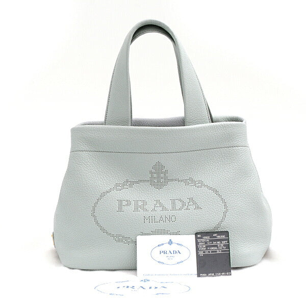 Prada Leather Tote Bag with Logo