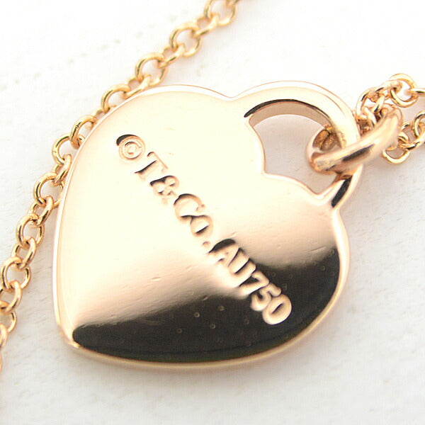 Tiffany Double Heart Necklace Pink Gold