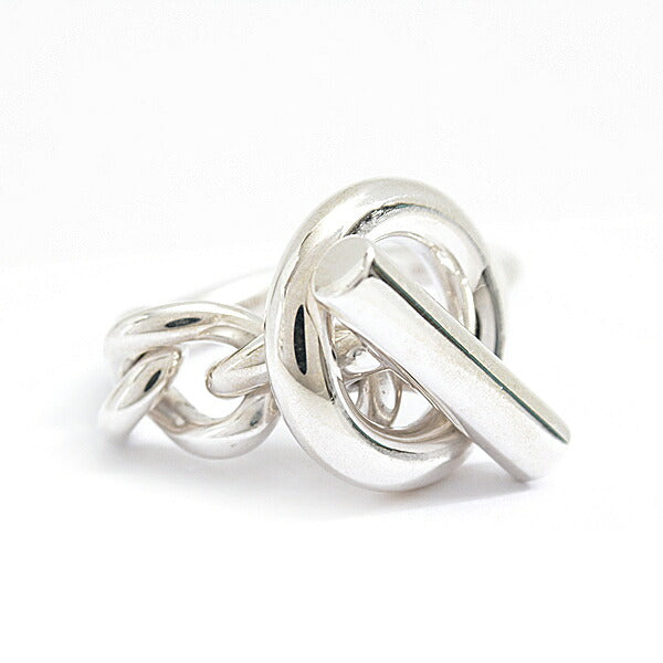 Hermes Sterling Silver Croisette Ring