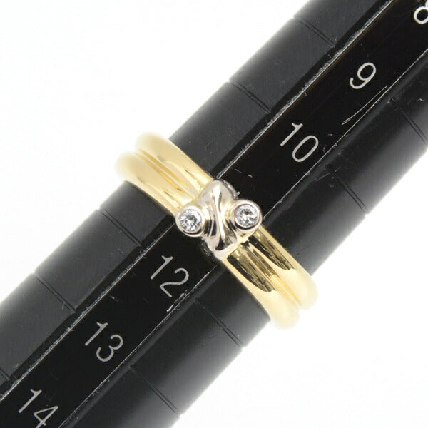 Tiffany Signature 2P Diamond Ring 750YG