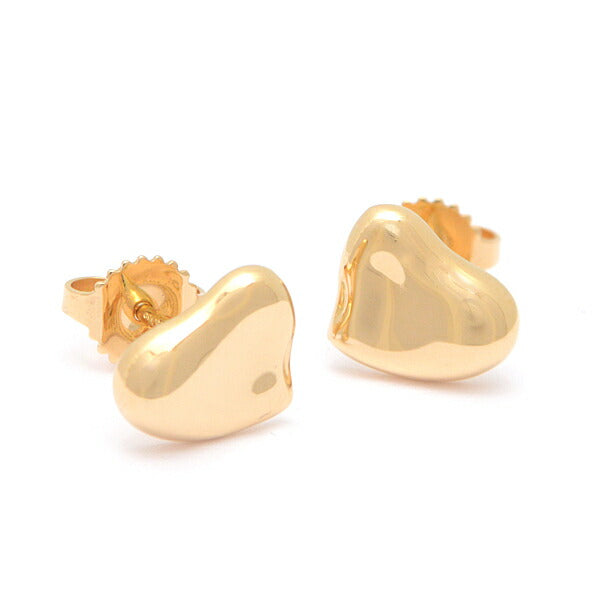 Tiffany Full Heart Stud Earrings Yellow Gold