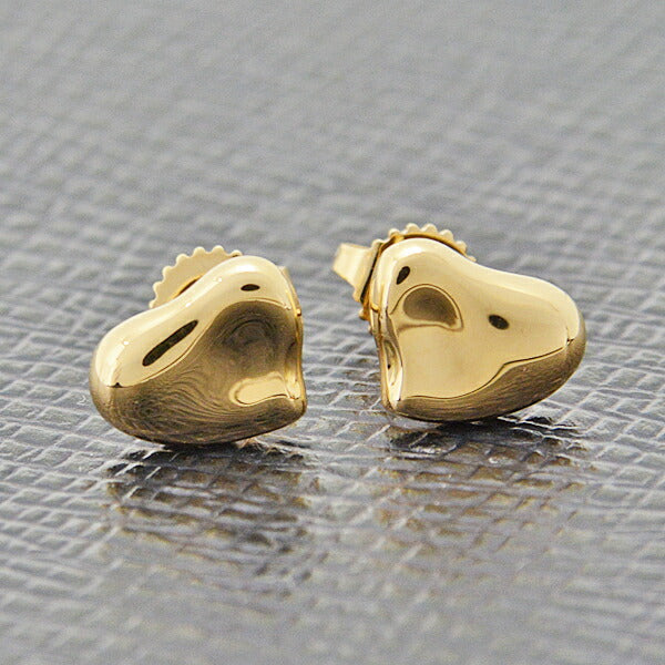 Tiffany Full Heart Stud Earrings Yellow Gold