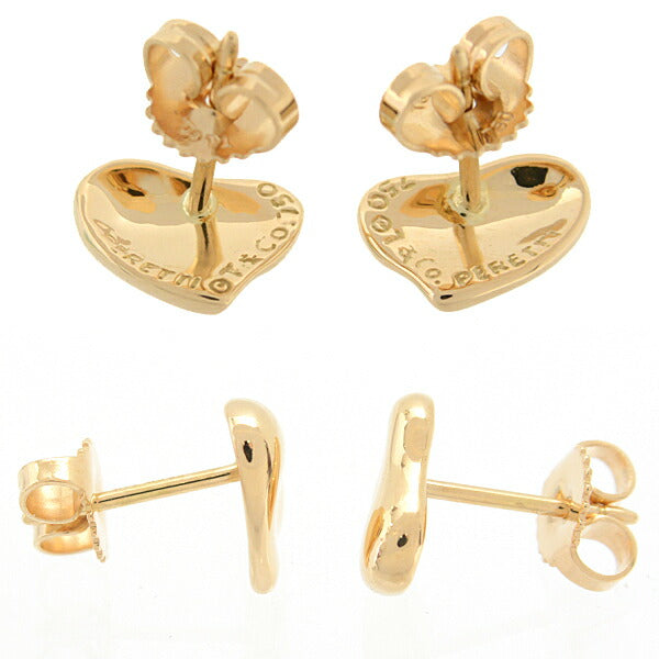 Tiffany Full Heart Stud Earrings Yellow Gold