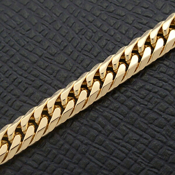 K18 6-Sided Double Chain Bracelet Yellow Gold