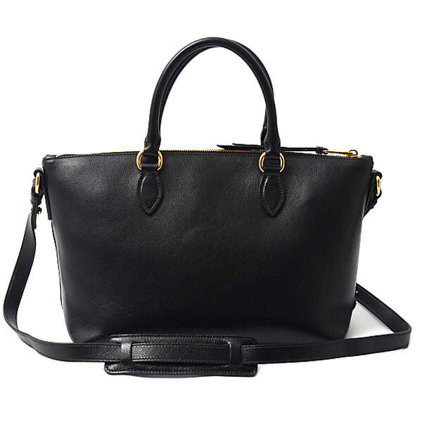 Prada 2WAY Tote Shoulder Bag Black 1BA104