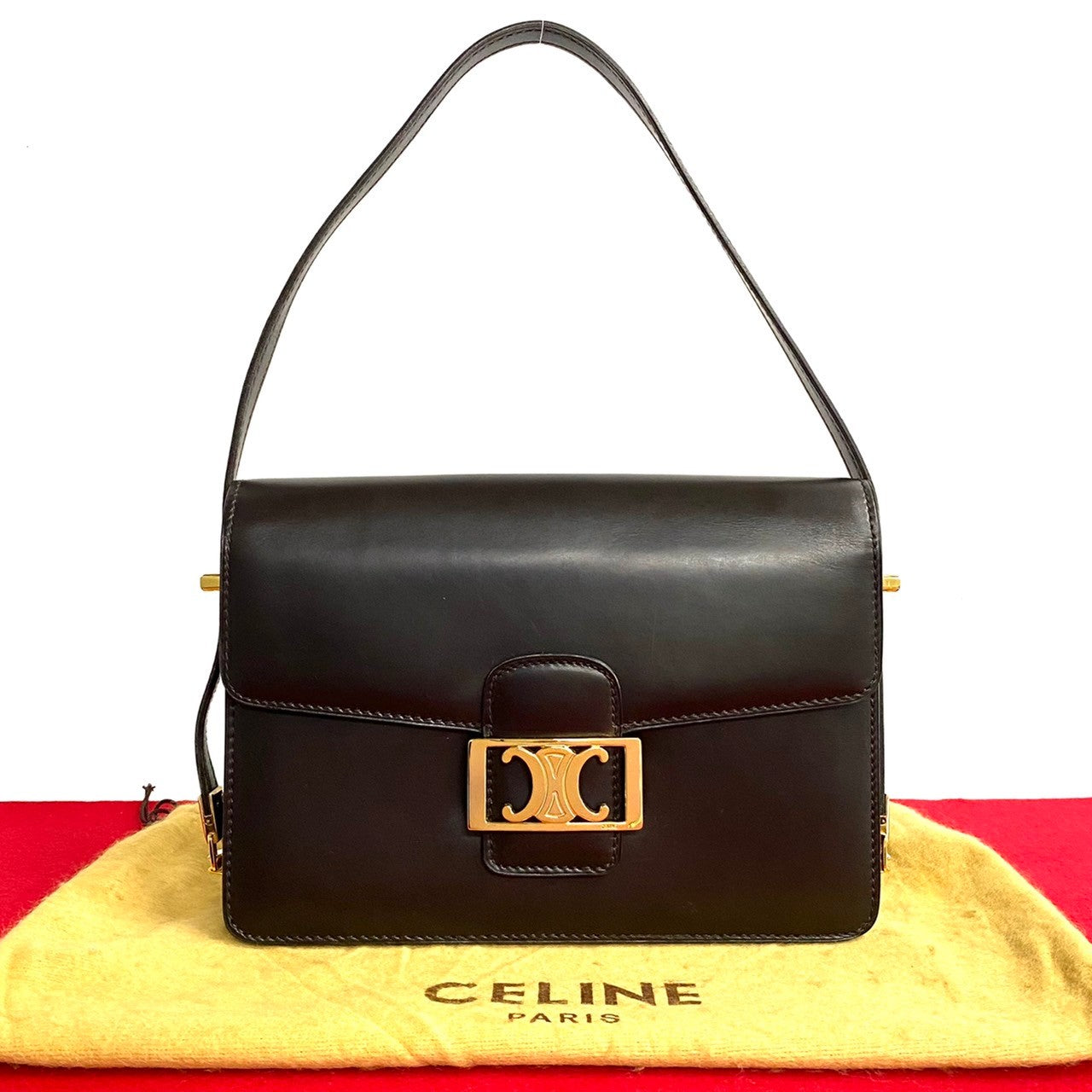 Celine Leather Shoulder Bag Leather Shoulder Bag in Very Good Condition